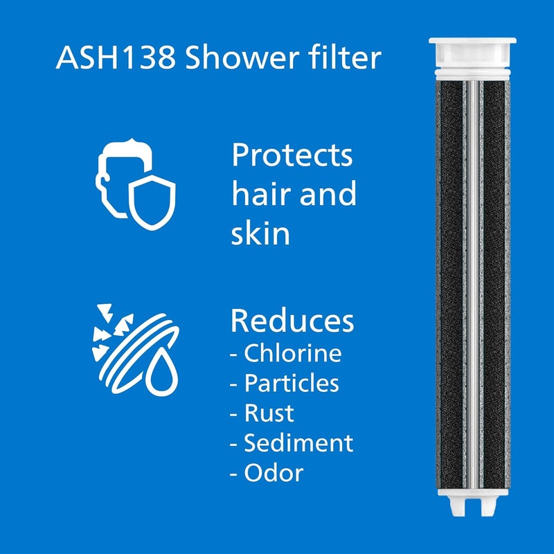 Philips رأس دش فيليبس مع فلتر - عبوة فلتر بديل من 3 قطع، يزيل الكلور بفعالية وغيرها من الجسيمات الكبيرة، مدة تصفية 1 شهر - Image 2